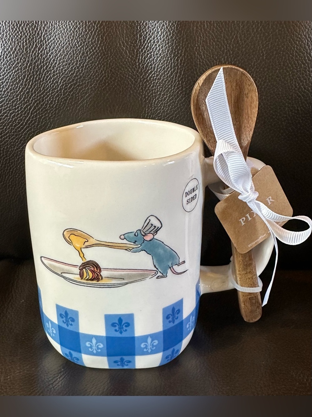 Disney Pixar Ratatouille Remy Mug With Wooden Spoon by Rae Dunn NWT